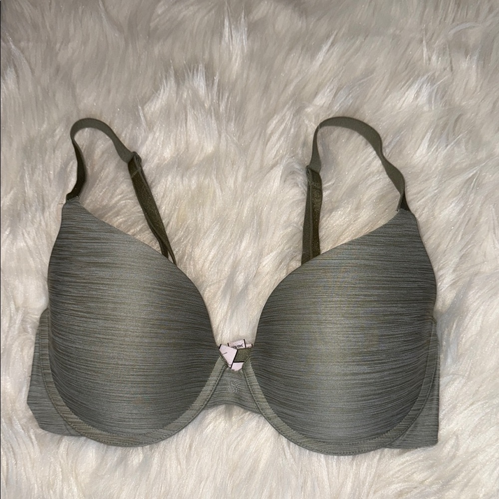 VICTORIA’S SECRET Uplift Semi Demi Convertible Bra Sage Green Size 34D